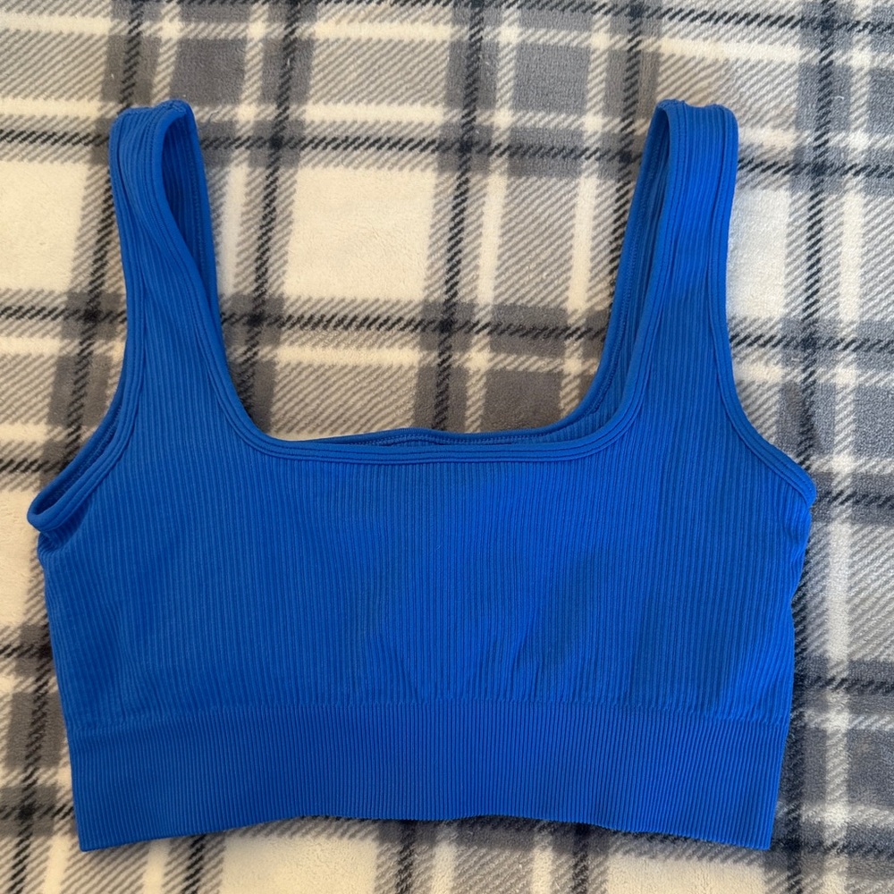 Blue Ribbed Women's top - Picture 2 of 2